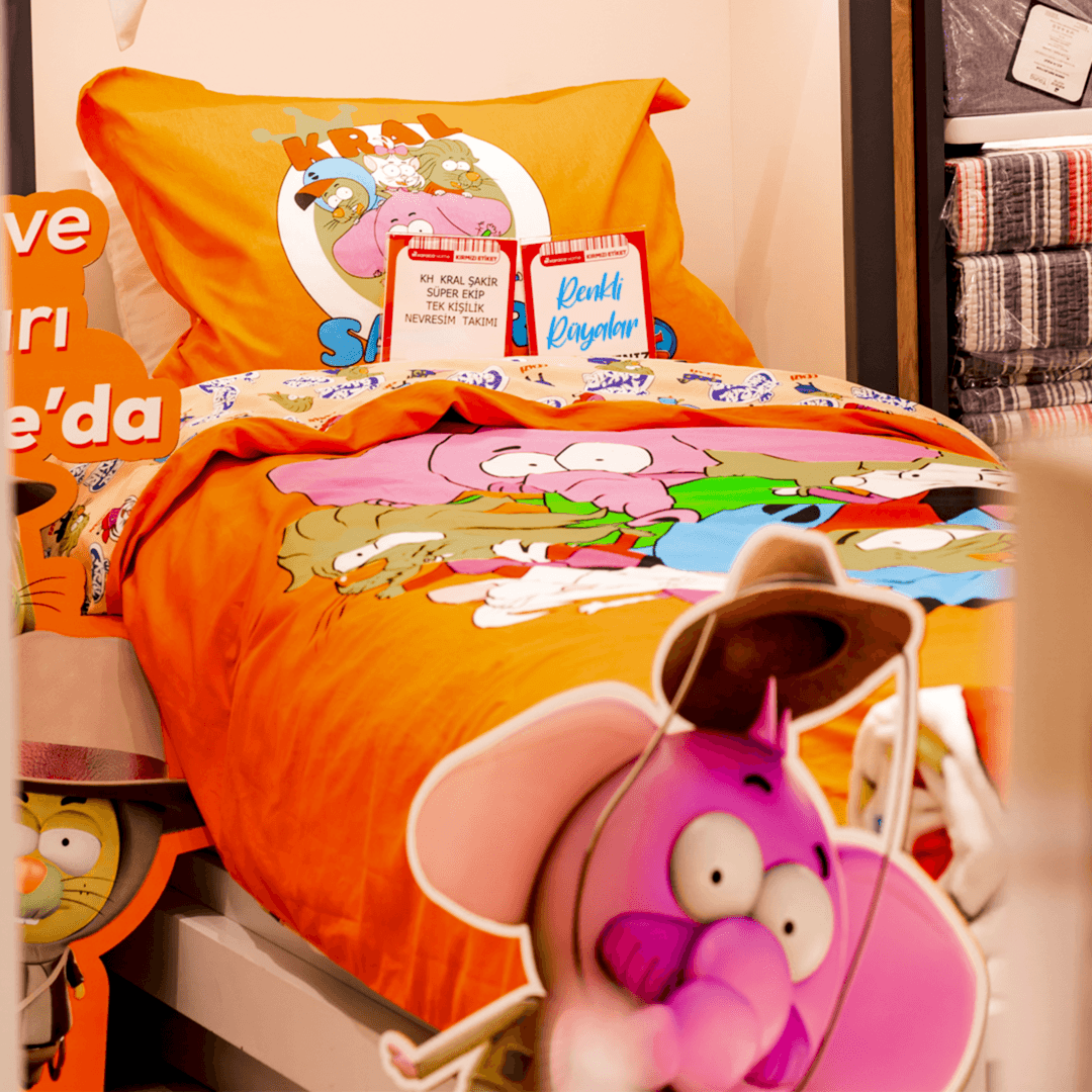 Çocuk odalarınızı Karaca Home’un Kral Şakir lisanslı ürünleriyle renklendirin.