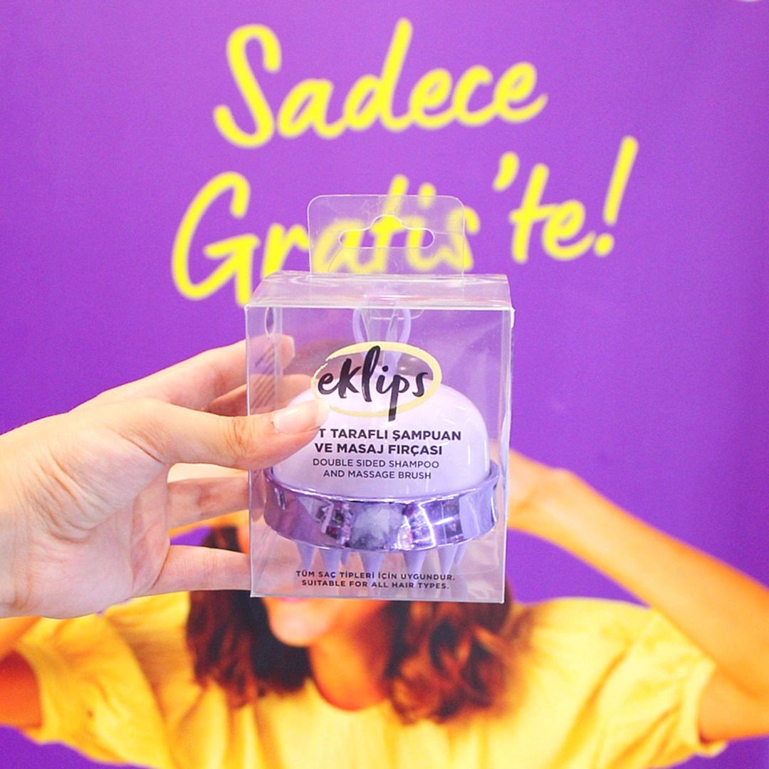 Gratisin çift taraflı şampuan ve masaj fırçası, saç bakımında mükemmel destekçi! Derin temizlik ve rahatlatıcı masaj ile saçlarınızın ihtiyacı olan özeni sağlayın.????????‍♀️