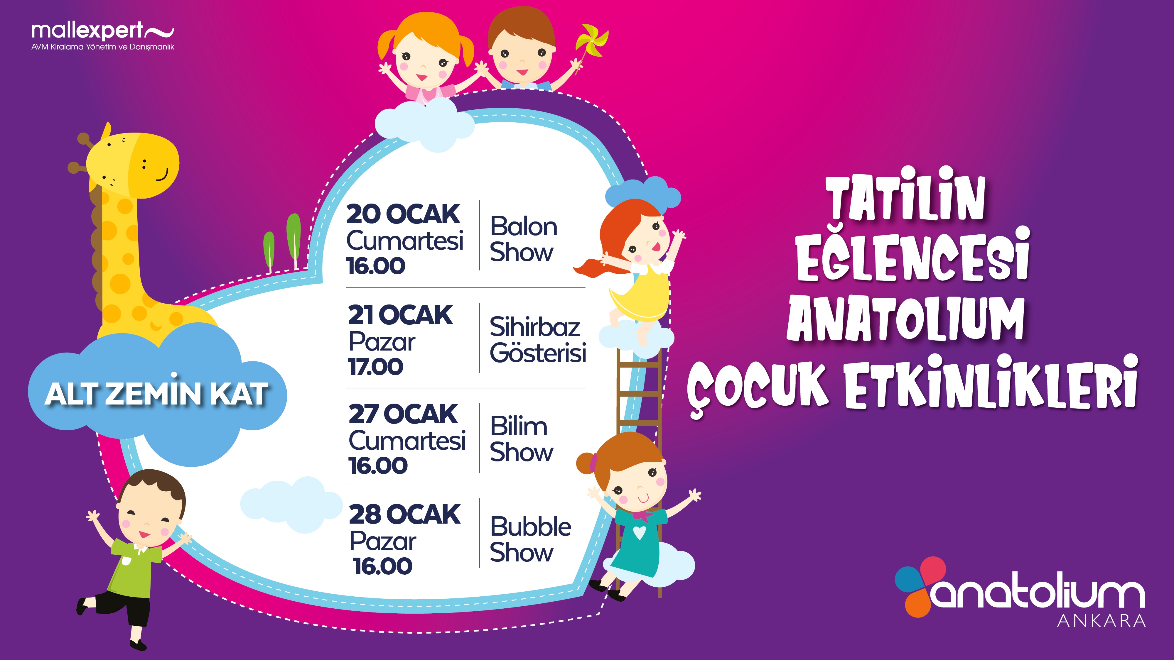 Tatilin Eğlencesi Anatolium Çocuk Etkinlikleri