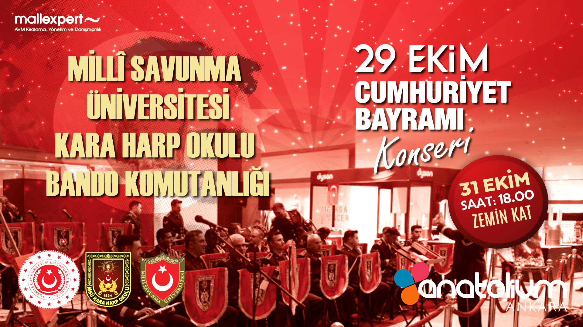 Milli Savunma Üniversitesi Kara Harp Okulu Bando Komutanlığı 29 Ekim Konseri